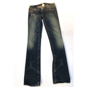 True Religion Sz 27 distressed jeans